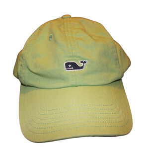 Vineyard Vines Light Green Blue Whale Adjustable Strap Baseball Dad Gold Hat Cap